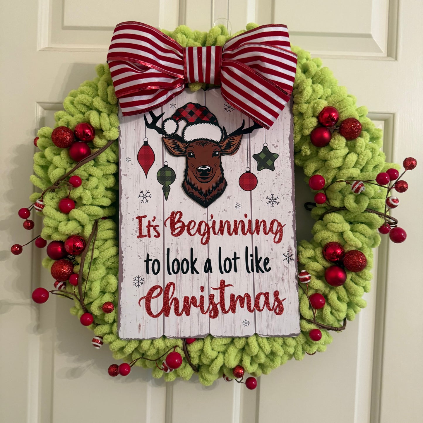 Christmas Deer Wreath