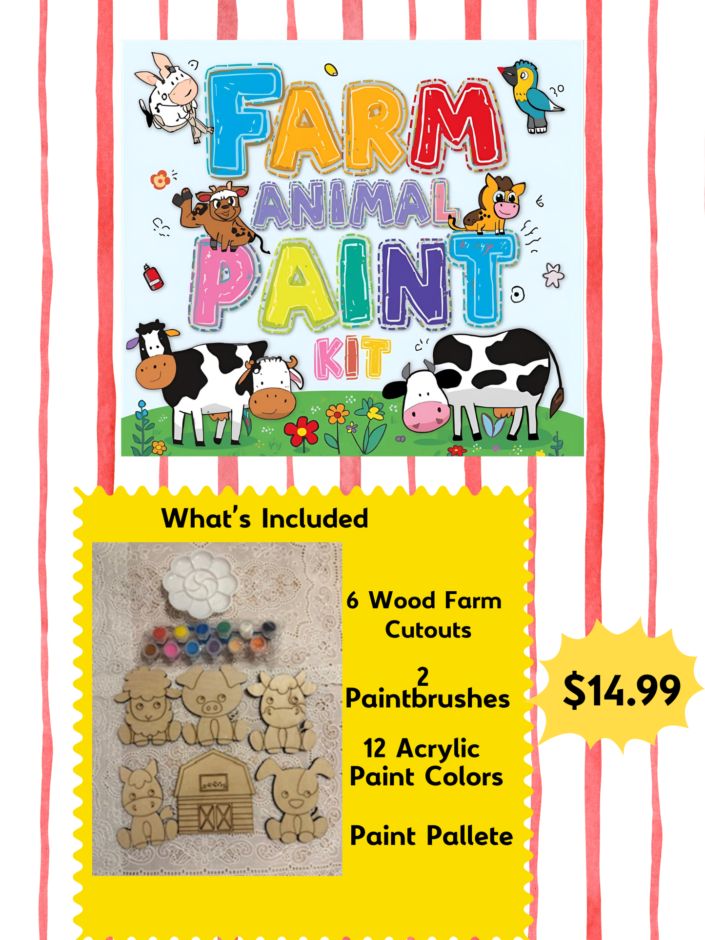 Farm Animal Paint Kit