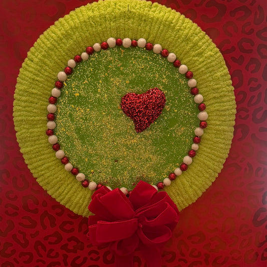 Grinch Inspired Heart Wreath A