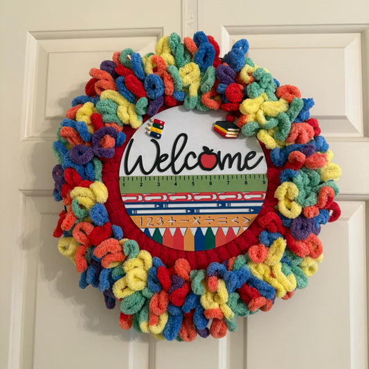 Welcome School Inspired Wreath
